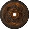 Ekena Millwork Bordeaux Deluxe Ceiling Medallion (Fits Canopies up to 4"), Hnd-Painted Rust, 23 5/8"OD x 3"ID x 2"P CM23BORUS - alternate 1